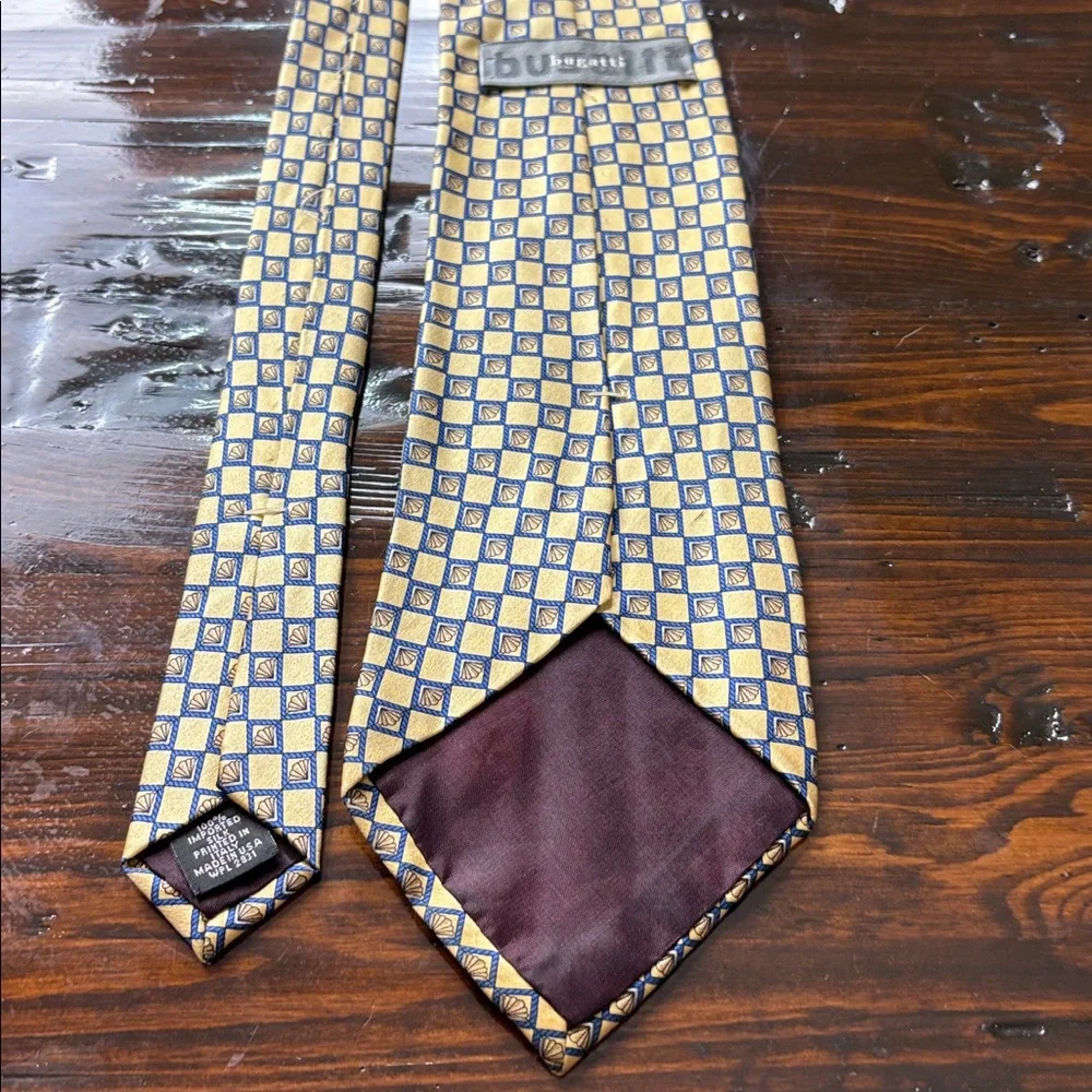 Bugatti Mens Neck Tie -‎ Geometric, Formal, Preppy, Made In Italy